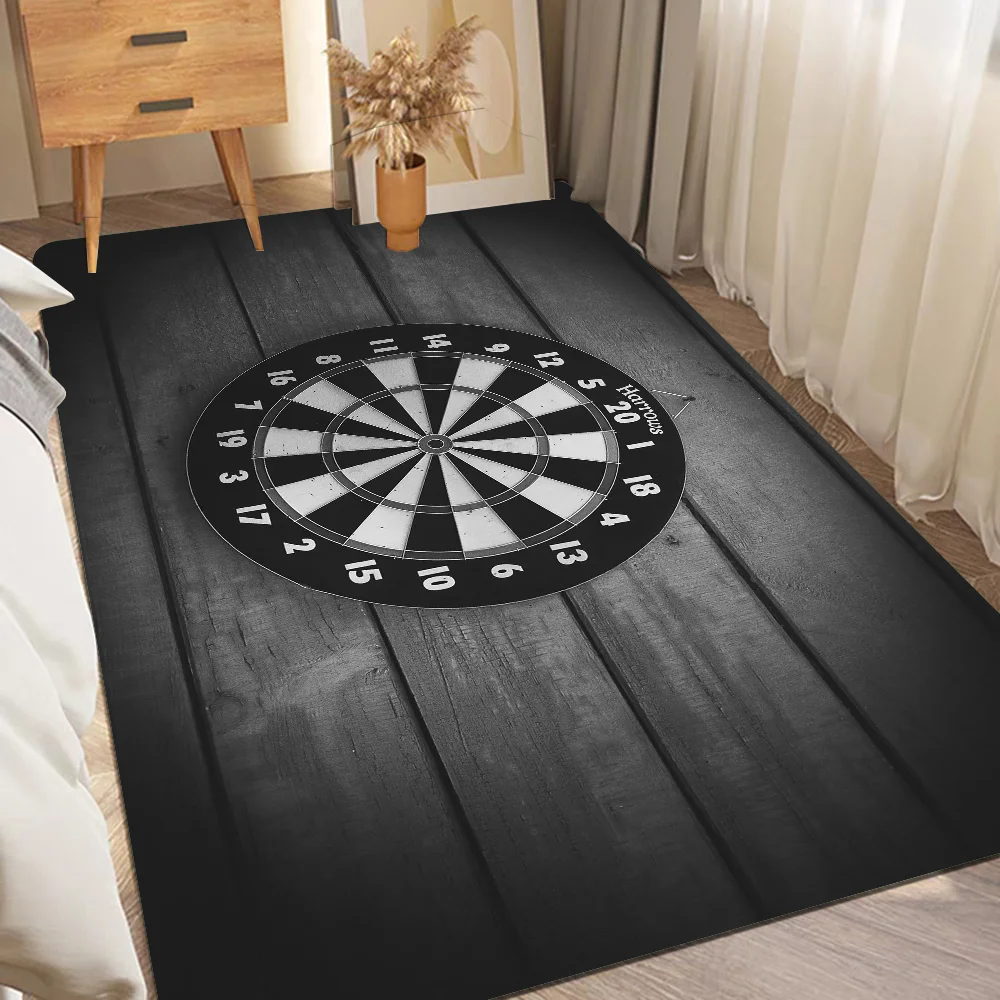 DARTS Dart Board Arrow Floor Mat Floor Mat Rectangle Anti-slip Home Soft Badmat Front Door Indoor Outdoor Mat Hotel Decor Mat