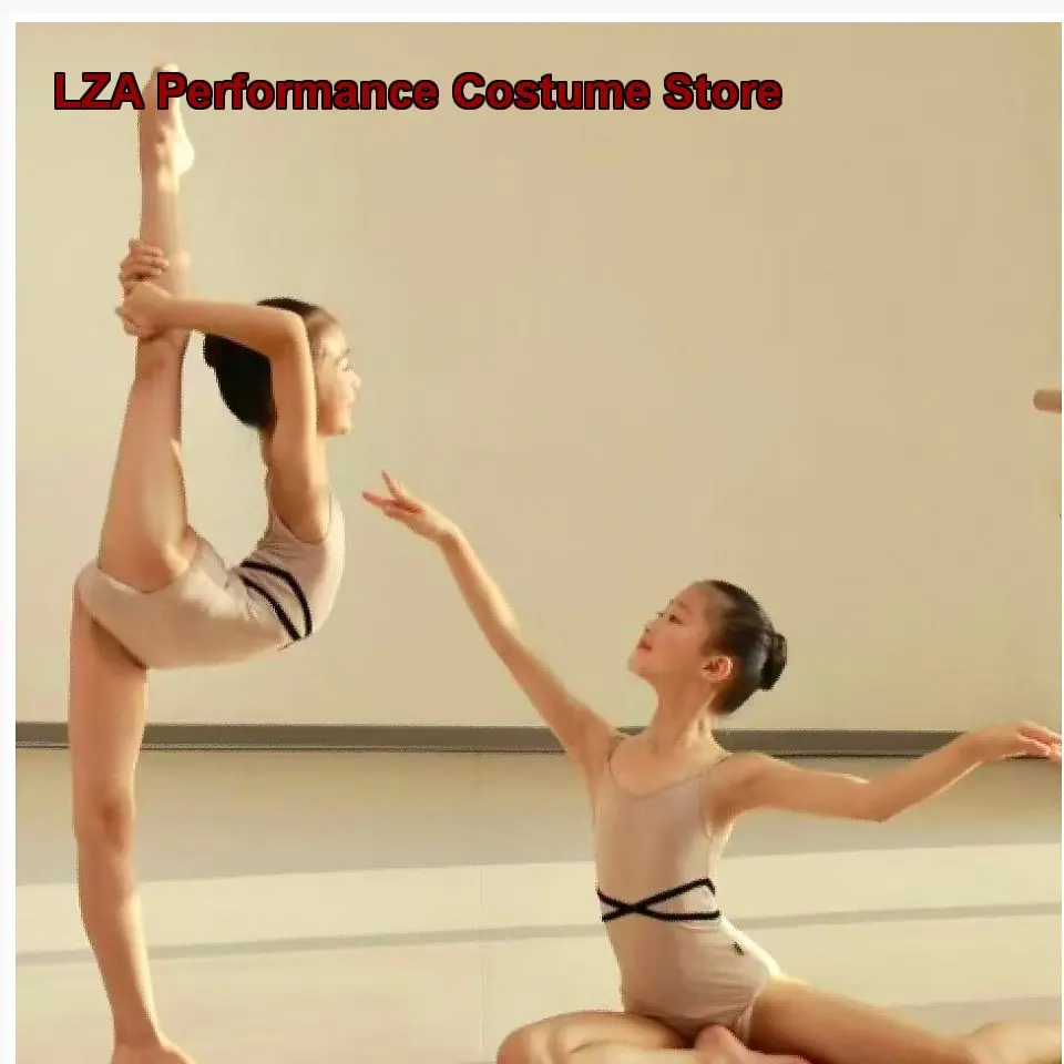 children's-girls-gymnastics-leotard-ballet-dance-dress-art-exam-practice-leotard-camisole-body-suit-kids
