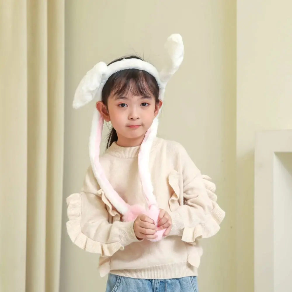 

Fluffy Ear Moving Headband Cartoon Rabbit Ear Soft Ear Jumping Up Toys Plush Headband Toys Birthday Gifts