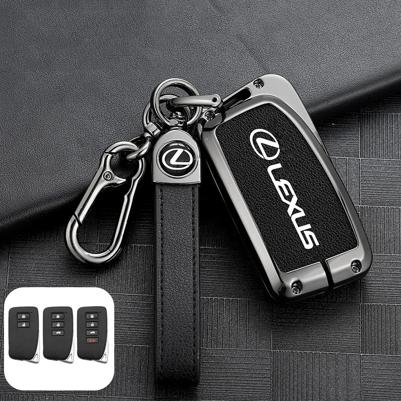 

Leather Car Key Case Cover Shell for Lexus RX350 NX300 Es300h Rx450h GS300 GX470 IS250 ES350 LX570 GX460 Nx300h Is300h Keychain