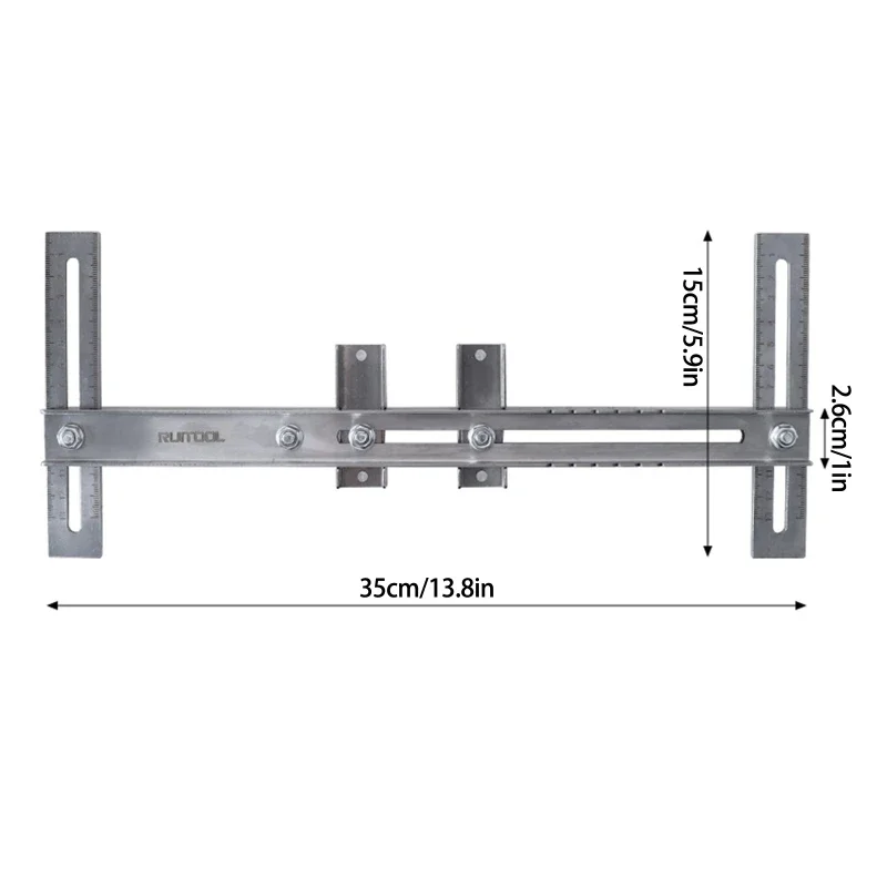 Easy to Use Tool Strong & Wear Resistant Locator Rule Closet Hardware Jig Template for Installing Closet Hangings Rod