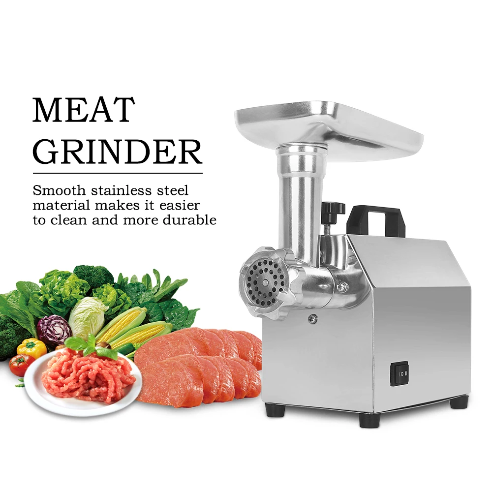 ITOP Mincer Electric Meat Grinder Commercial Sausage Stuffer 140W Capacity 25kg/h Heavy Duty Stainless Steel Chopper 110V 220V