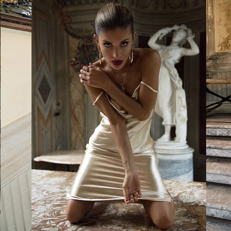 Damskie sukienki imprezowe Wiosna Lato Nowe Seksowne Solidne Slim Bez rękawów Bez pleców Temperament Maxi Sukienki Dla Kobiet Robe Femme