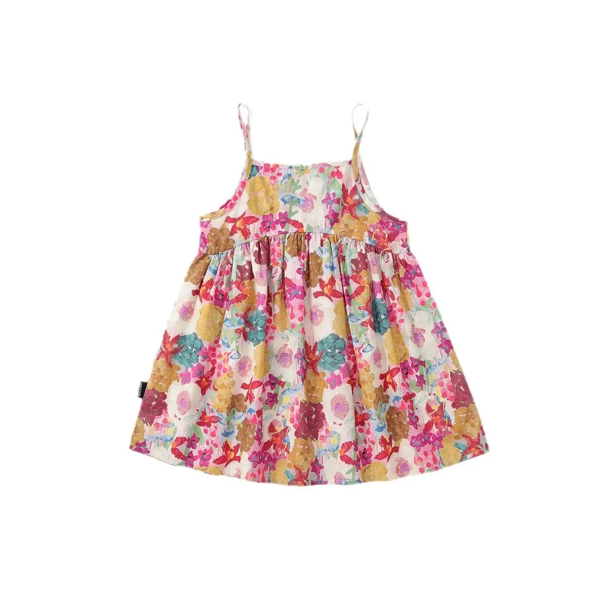 2024 Spring Summer New in Kids Baby Girls Fashion Clothing - Children Off Shoulder Flower Pure Cotton Knee-length Dresses 2-7Y