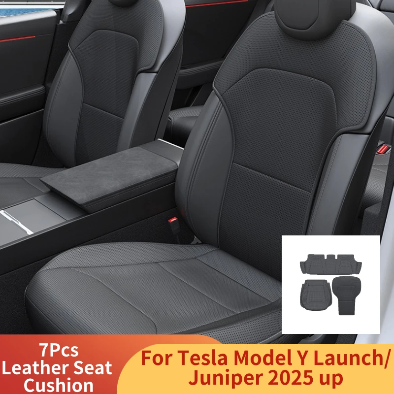

Подушка сиденья Napa для Tesla Model Y Juniper 2025, кожаное противообрастающее дышащее сиденье, высокая устойчивость, универсальная подушка Four Seasons