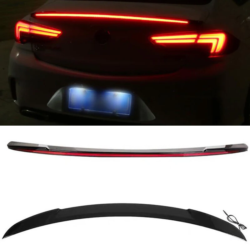 For Buick Regal Opel Insignia New Spoiler 2017 18 19 ABS Long Lamp Wing Tail Opel Insignia Car Trunk Rear Lip Refit Accessories