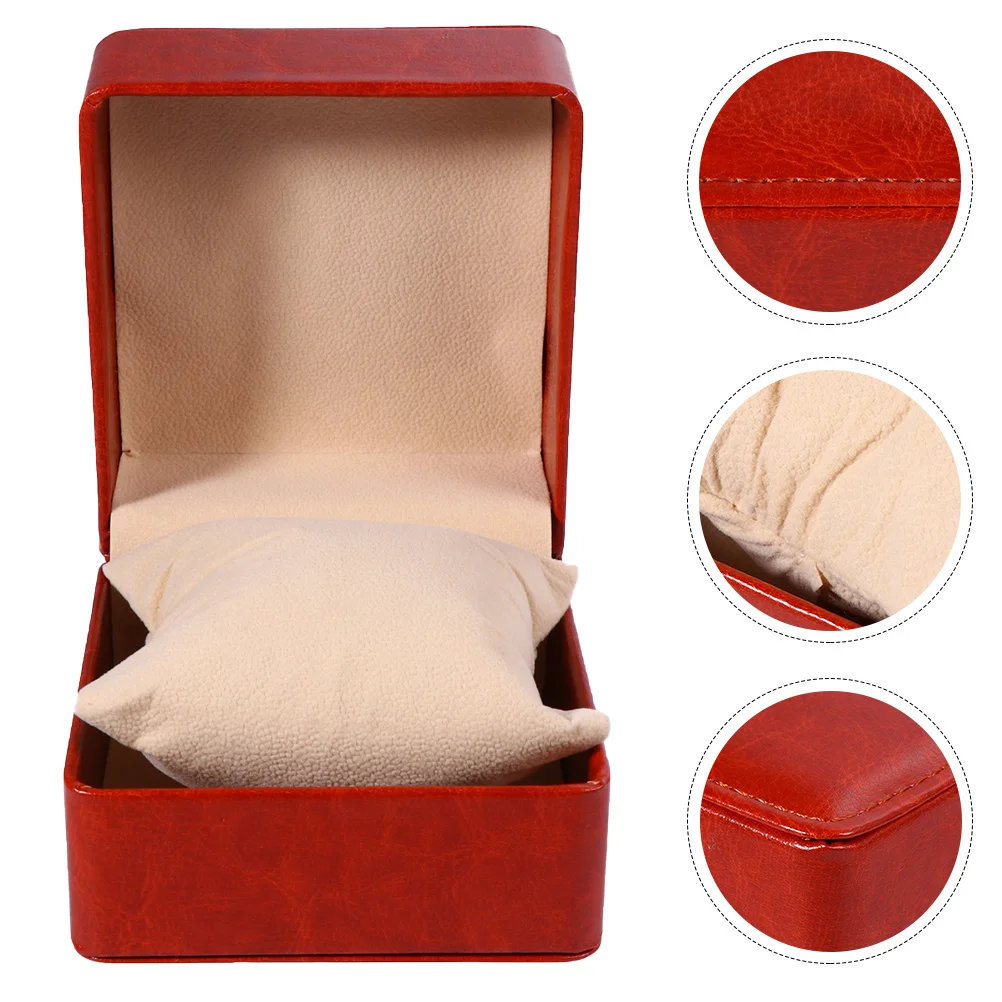 

Watch Storage Organizer Box PU Waterproof Case for Watch Jewelry Collection Portable Display Box Home Travel Use