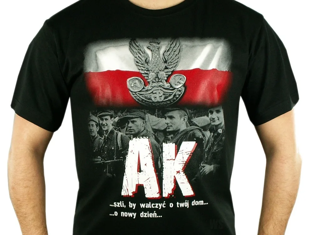 New 100% Cotton Short Sleeve Patriotic T-Shirt Commemorates The Polish Conspiracy-All Armed Efforts of The National Army