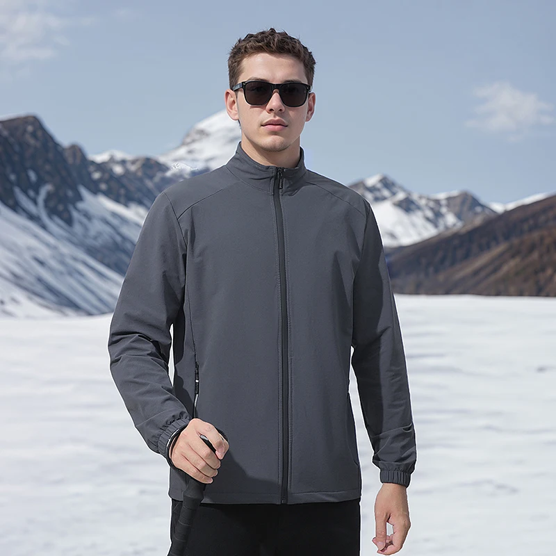 

New Men's Solid Color Spring And Autumn Zipper Jackets Pocket Slim Cardigan Outwear Fashion Brand Business Blazer Jacket Clothes