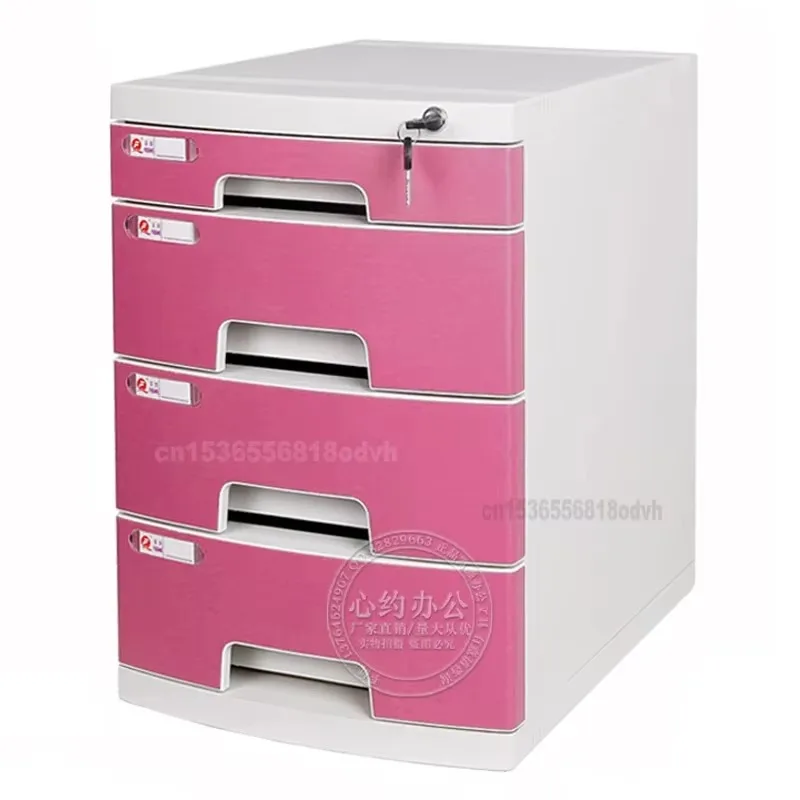 Desktop File Cabinet: A4 File Drawers with Lock, Office Receipt Storage Box, Plastic File Organizer for Desk,  Document Storage