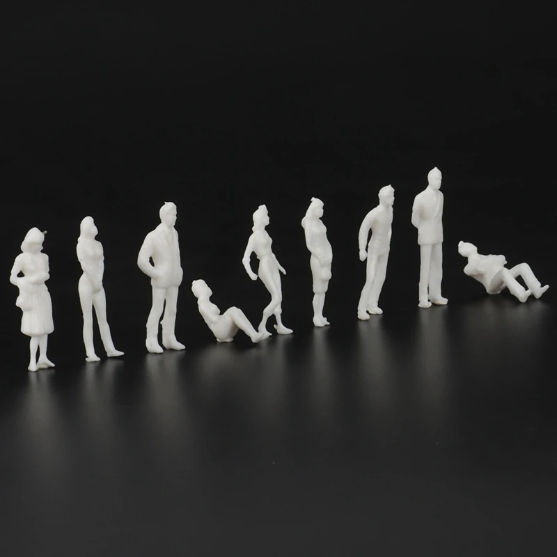 1:50 White Figures Architectural Model Human Scale HO Model Plastic Peoples