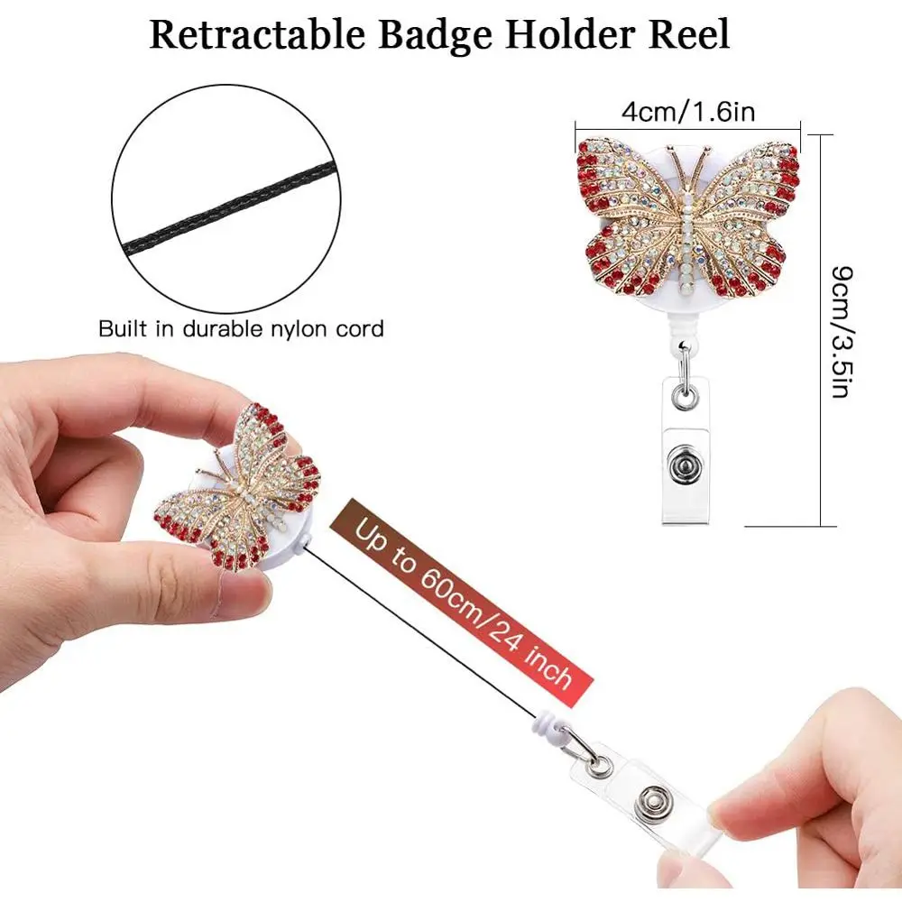 Name Card Elephant Chest Card Work Card Clips Hospital Badge Holder Nurse Badge Clip ID Card Clips Retractable Badge Reel