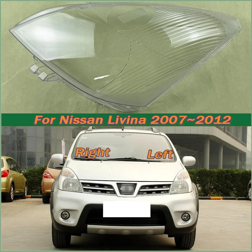 

For Nissan Livina 2007~2012 Front Headlamp Cover Transparent Mask Lamp Shade Headlight Shell Lens Replace The Original Lampshade