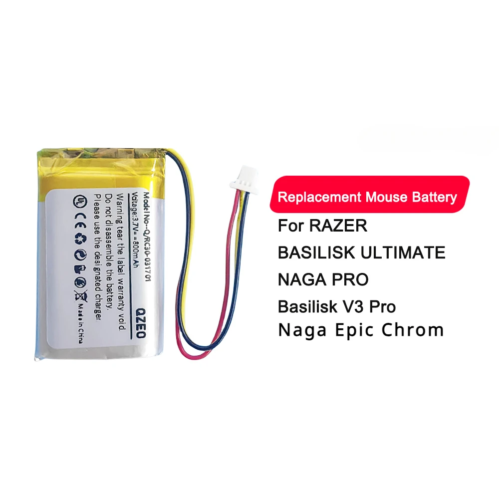 Replacement Mouse Battery For RAZER Basilisk Ultimate NAGA PRO Basilisk V3 Pro Epic Chroma RZ01-0462 RZ01-034201 RC30-031701