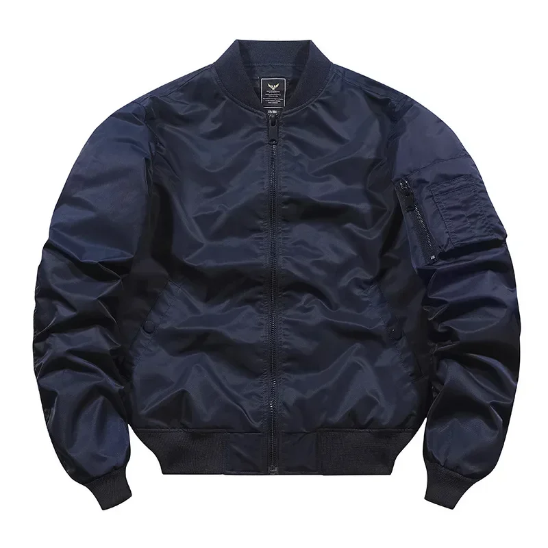 

LIBIELIY Men's New Autumn And Winter Leisure Simple Outdoor Charge Jacket, Solid Color Loose Stand Collar Zip-up Jackets, Bombe