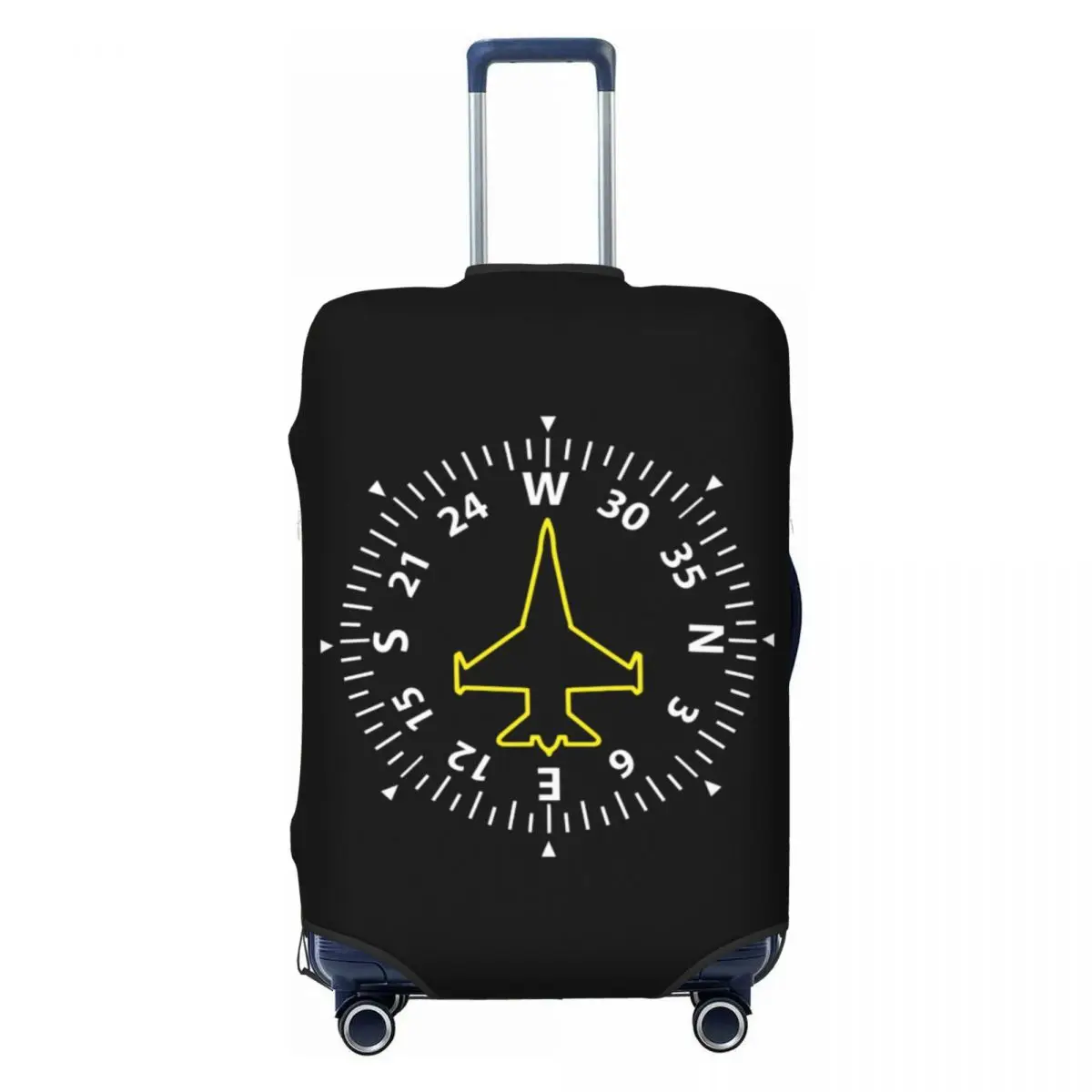 

Jet Fighter Pilot Suitcase Cover Washable Aviation Airplane Aviator Luggage Covers Protector for 18-32 inch