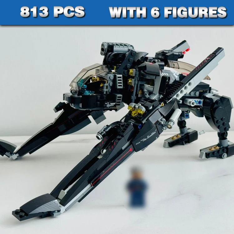 1070 stks Super Fighter Batwing Roterende Boosters Verstelbare Vleugels Mobiele Kanon 10739 Bouwstenen Speelgoed Compatibel Met Model