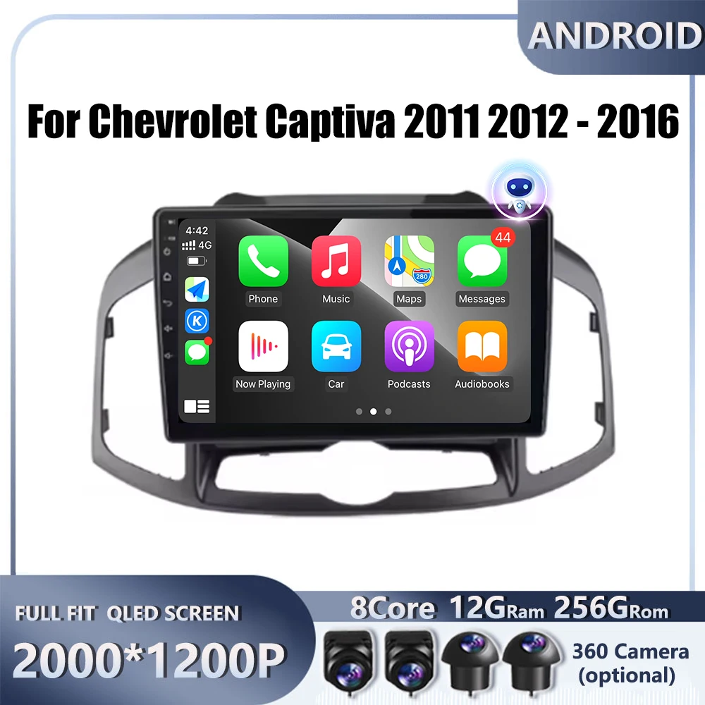 

10-дюймовый ОС Android Carplay Auto для Chevrolet Captiva 2011 2012-2016 Автомобильный радиоприемник с навигацией GPS Мультимедийный видеоплеер DSP 4G AMI