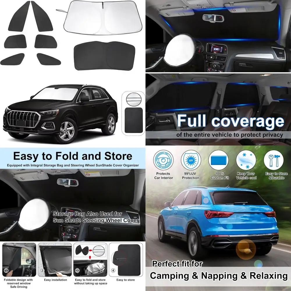 

Audi Car Side & Rear Window Shades for UV Protection and Privacy, 2019-2024 Model, Ideal for Camping and Relaxation
