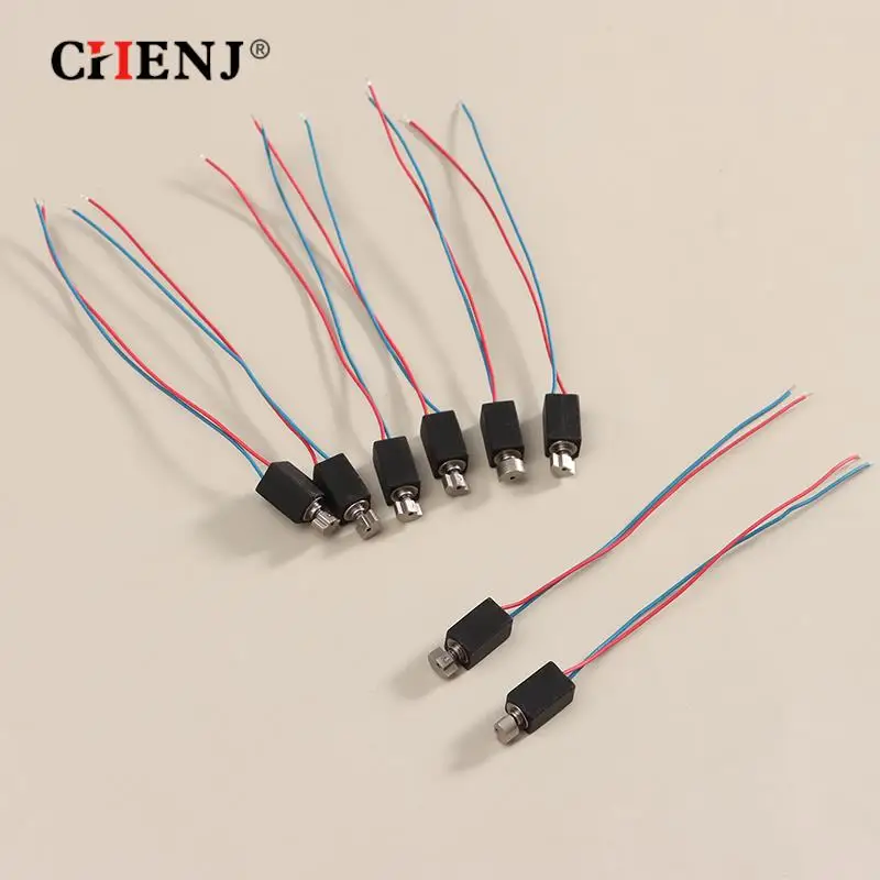 5Pcs Mini Micro 4mm*8mm Vibration Motor DC 3V-5V Hollow Cup Coreless Motor Small 0408 with Eccentric Wheel DIY Massager Toys