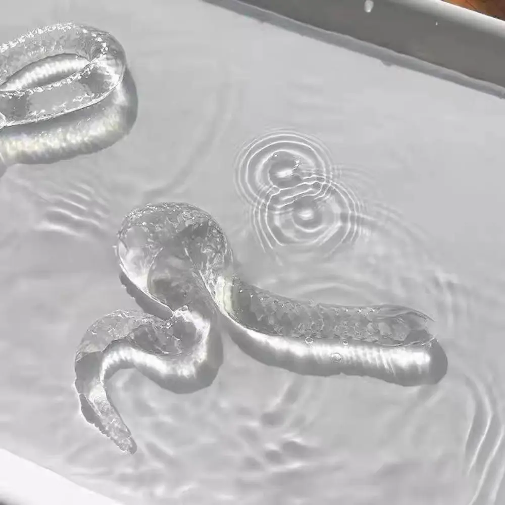 Jouet serpent à rebond lent fait à la main, Simulation de serpent Transparent Ultra humide, jouet à presser, Kawaii Ins, jouet à pincer, cadeau de noël