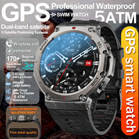 Fanwear T-Rex 3 48mm GPS smart watch Bluetooth call 5ATM waterproof outdoor sports riding mountaineering watch For Huami T-Rex 3