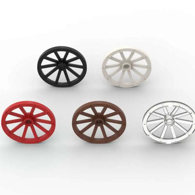 MOC 10PCS 43mm Medium Carriage Wheels 33211 Building Blocks Vehicle Car Part Bricks Assemble Particle Toy Children Birthday Gift