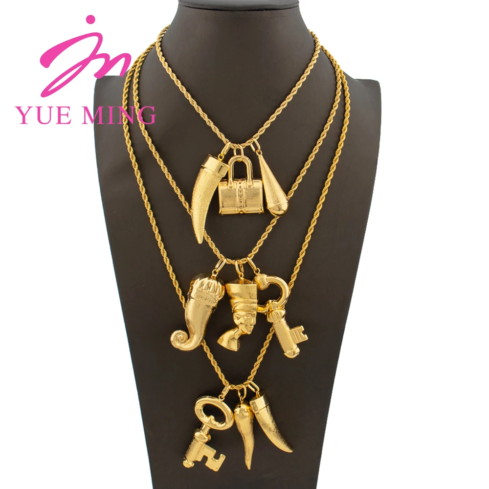 

New Exquisite Necklace Pendant Fashionable Retro Egyptian Pharaoh Pendant 40/60/80CM Chain for Men Women Jewellery Accessories