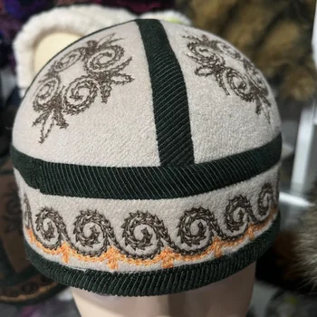 หมวกมุสลิมสำหรับเสื้อผ้าผู้ชายผลิตภัณฑ์ภาษีไก่งวงฟรีคำอธิษฐานหมวกสีดำแบบชาวยิว kippa อิสลาม kufi 03386ผ้าฝ้ายฤดูหนาว