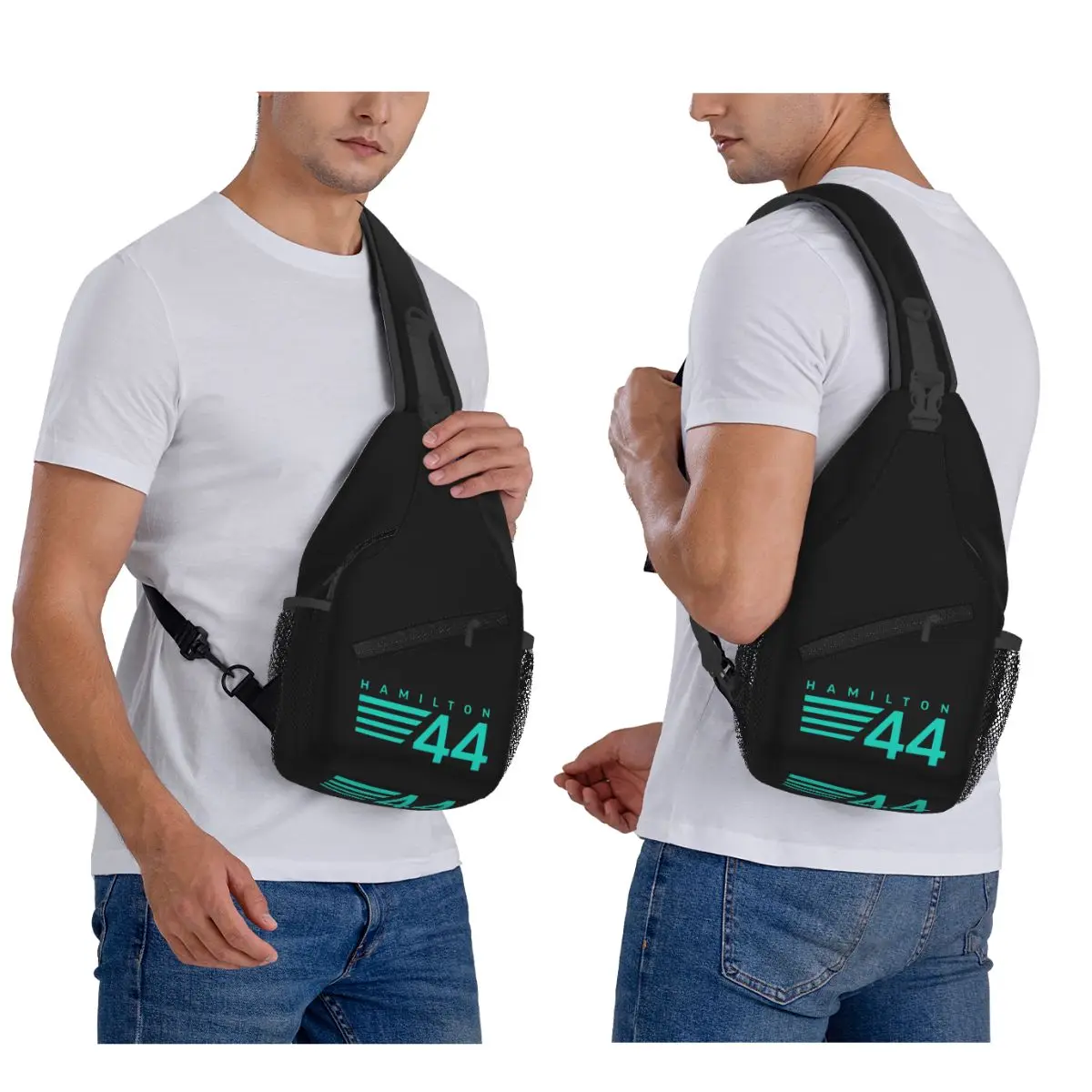

L-Lewis-S H-Hamilton-S 44 Chest Bag Men Sling Crossbody Backpack Chest Bag Travel Hiking Daypack Shoulder Bag