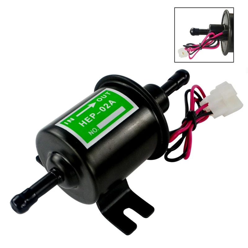 5X Universal 12V Electric Fuel Pump Metal Solid Petrol Inline Fuel Pump Gasoline Transfer Pump 12 Volts HEP-02A