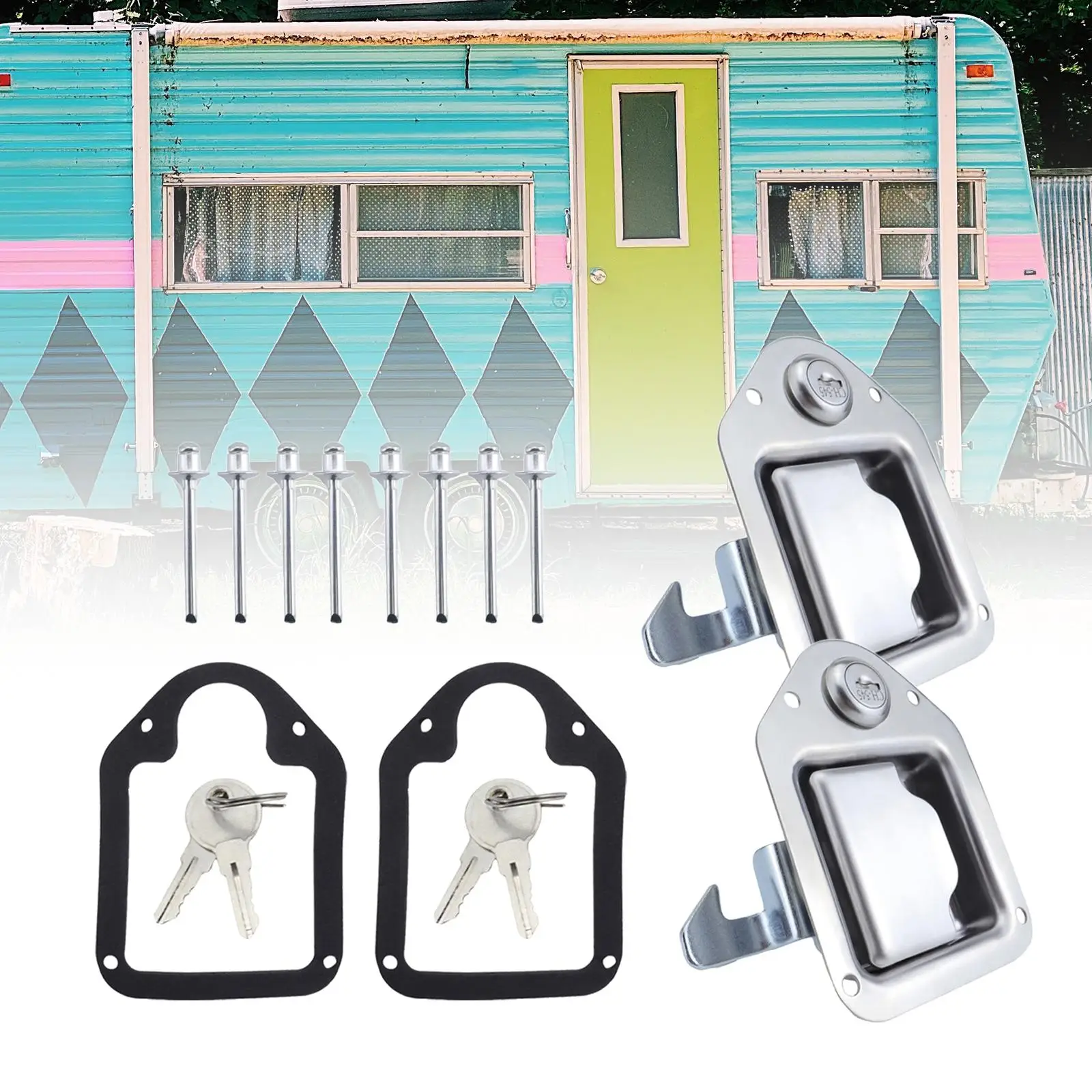 

Запасные аксессуары для дверного замка для автофургона, защитные с прокладками, дверная защелка, дверной ящик для автофургона, замок для ящиков для автофургонов, прицепов