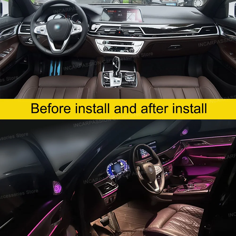 LED Speaker Cover For 2018-2023 BMW 7 Series G11 G12 Symphony Dynamic Active Ambient Light 11Color Ambient Light  Upgrade Kit