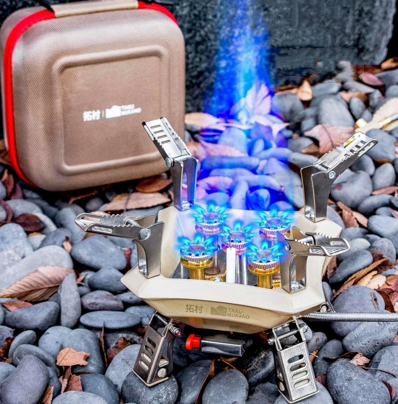 

Five Core Strong Firepower Outdoor Camping Gas Stove Portable Folding Tourist Burner Electronic Ignition Hiking Picnic Stove