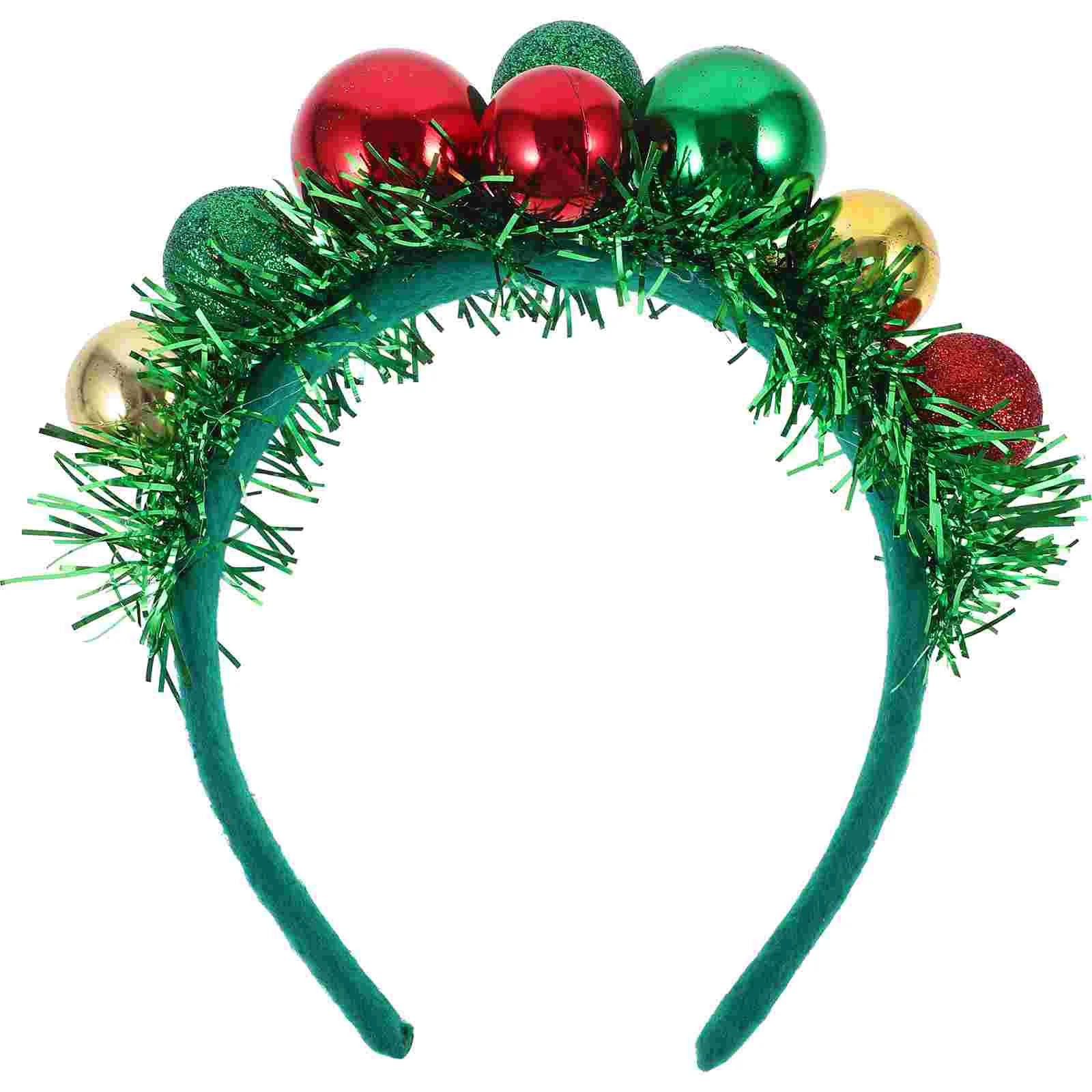 

Christmas Headband Xmas Hair Ornament Party Headdresses Ball Accessories Headwear Greenery Garland