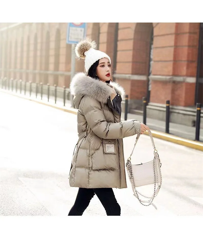 2024 Winter New Fashion Korean Version Anti-season Cotton-padded Women\'s Long Loose Warm Cotton-padded Jacket Hooded Coat Tide