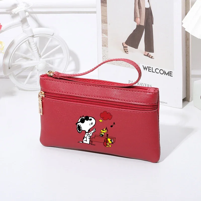 Snoopy Women's Wallet Girl Kawaii Cartoon Anime Purse Fashion High-capacity Multi Slot Card Bag Women PU Leather Holdingbag Gift