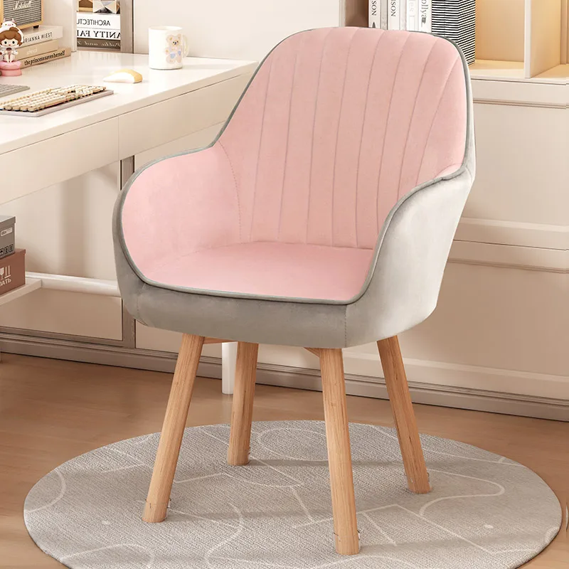 كرسي مكتب مريح للمنزل مريح داخلي من الخشب الصلب كرسي كسول لغرفة المعيشة أثاث أنيق من Sillas de escritorio #2