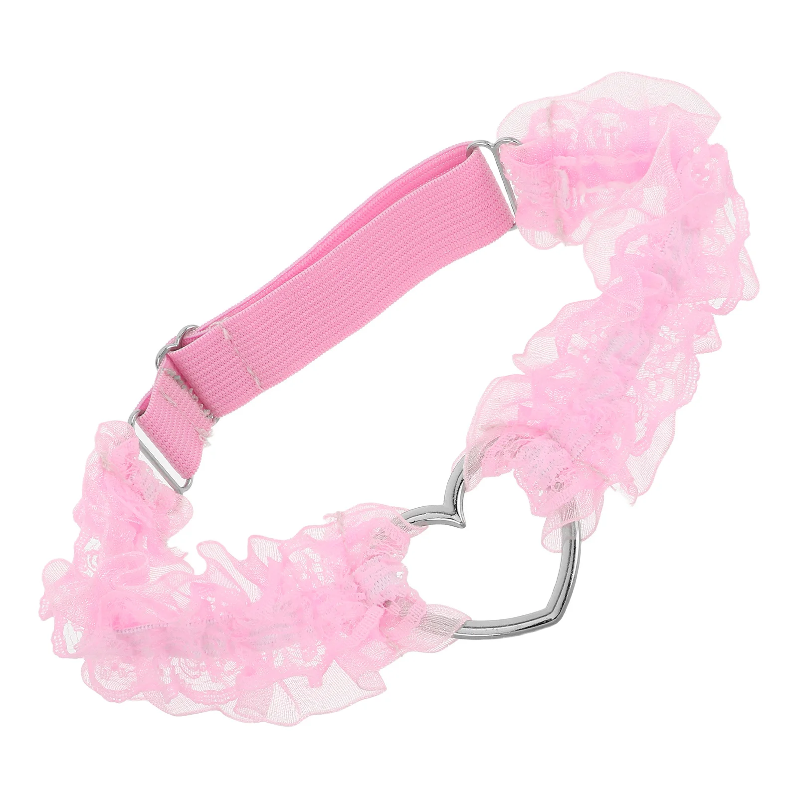 1 Pair Lace Thigh Garter For Women Heart Design Anti-Chafing Comfortable Fit Wedding Party Adjustable Body Jewelry Leg Accessory