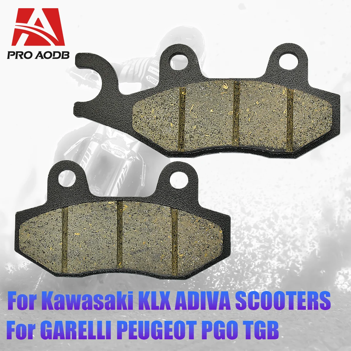 For Kawasaki ADIVA SCOOTERS GARELLI PEUGEOT PGO TGB BAROSSA CAGIVA LAMBRETTA SYM Etc Model Motorcycle Front and rear brake pads