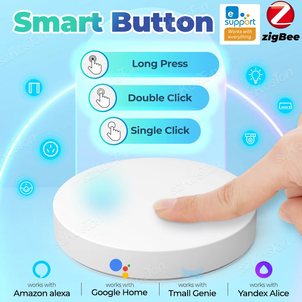 Zigbee Smart Push Button interruttore Wireless eWeLink App telecomando automazione interruttore scena funziona con SmartThings zigbe2mqtt