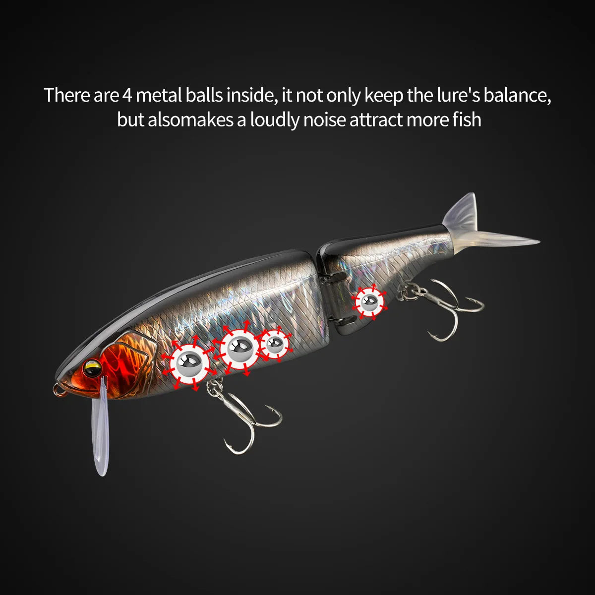14cm 50g Fishing lure Jointed fishing lure for big game Pike bass lure fishing bait Swimbait  fishing lure