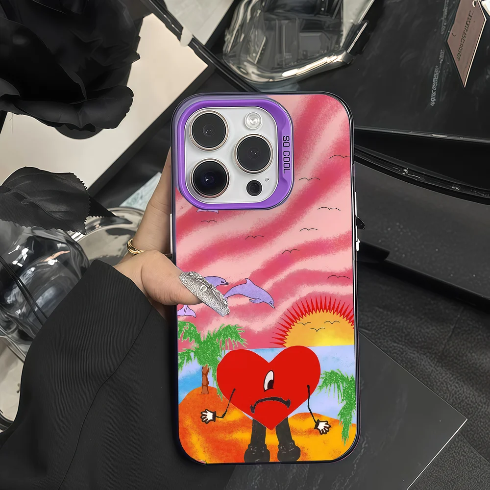 Singers B-bad B-bunny Phone Case For IPhone 12 11 13 14 15 16 17Max Pro Plus Mini Protective IMD Color Cover