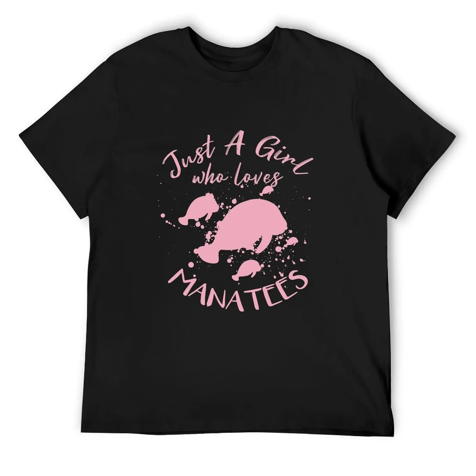 Just A Girl Who Loves Manatees - Cute pinkgift for manatee lover T-Shirt designer shirts korean fashion outfits for men