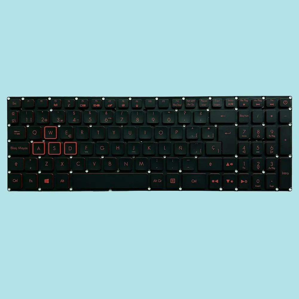 

AN515-41 Spanish Backlit Keyboard for Acer Nitro 5 AN515-31 AN515-41 AN515-42 AN515-51 AN515-52 AN515-53 Red Notebook