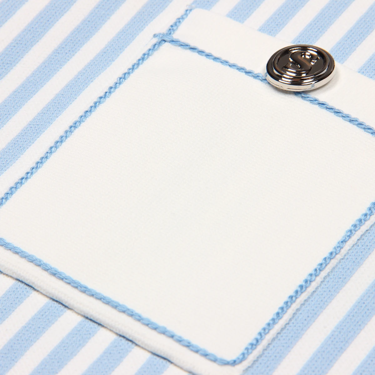 Zomer nieuwe modieuze woon-werkverkeer mouwloze gestreepte revers knoopzak eenvoudige en sfeervolle slim fit korte gebreide jurk