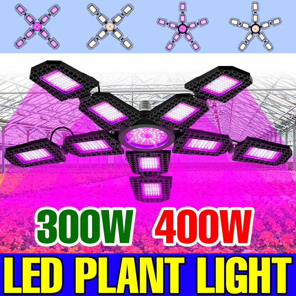

400W E27/E26 LED Grow Light Bulb Full Spectrum Plant Lamp Greenhouse Tent Vegetable Flower Hydroponics Cultivation Fill Lighting