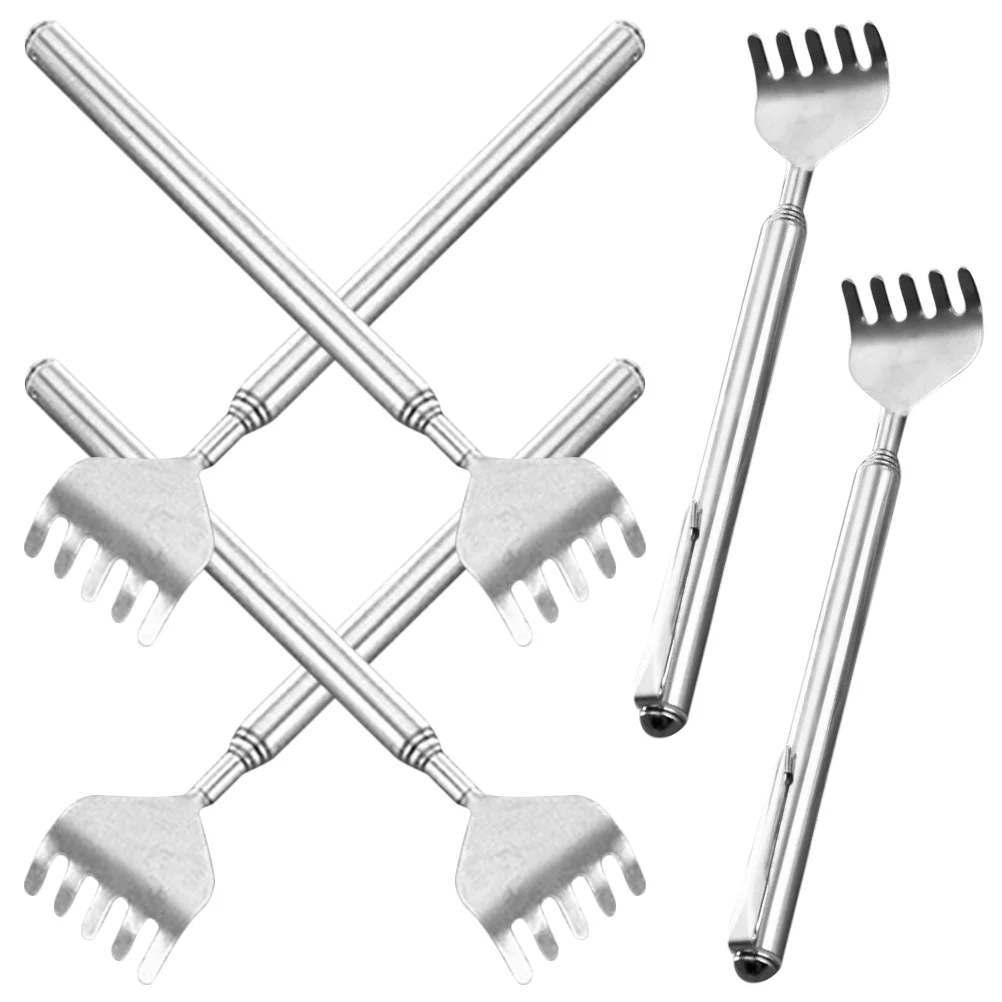 

6 Pcs Scraper Telescopic Scratching Rake Pet Scratcher Stainless Steel Back for Women