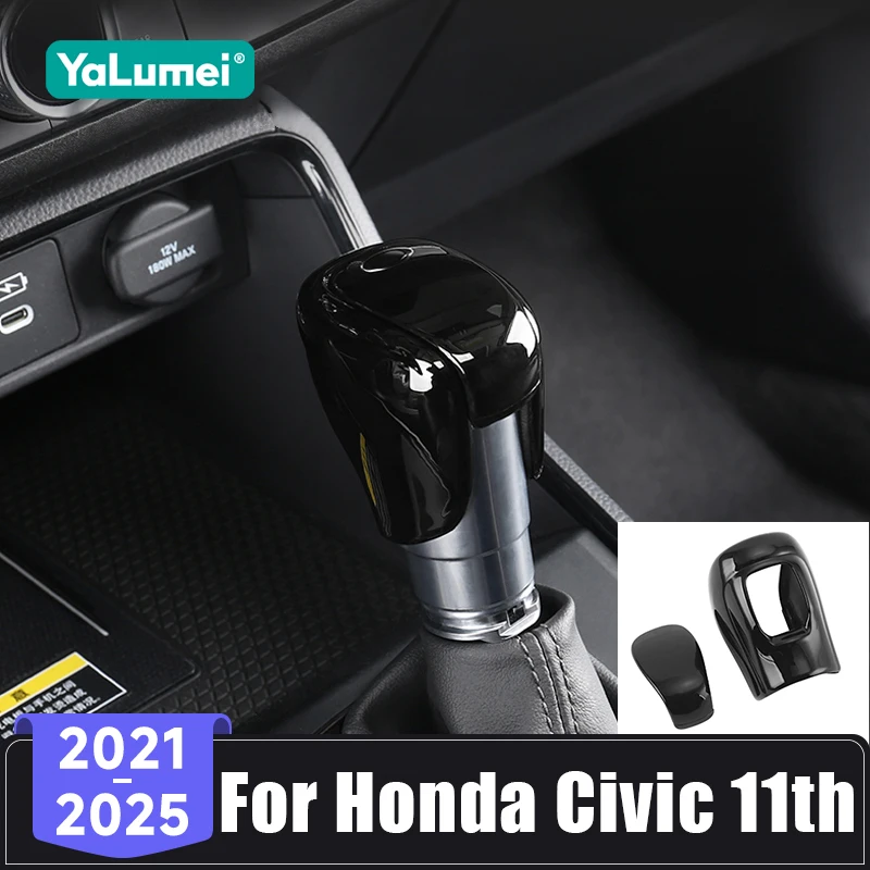 Für Honda Civic 11th Gen 2021 2022 2023 2024 2025 Auto Schaltknauf Abdeckung Trim Aufkleber Kappe Dekoration Shell Schutzhülle