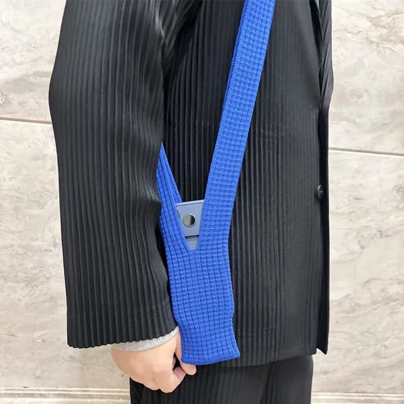 

Knitted Shopping Bag Mobile Phone Storage Bag Scarf Style Hanging Bag Accessory Unisex Phone Shoulder Bag Ultralight Coin Purse